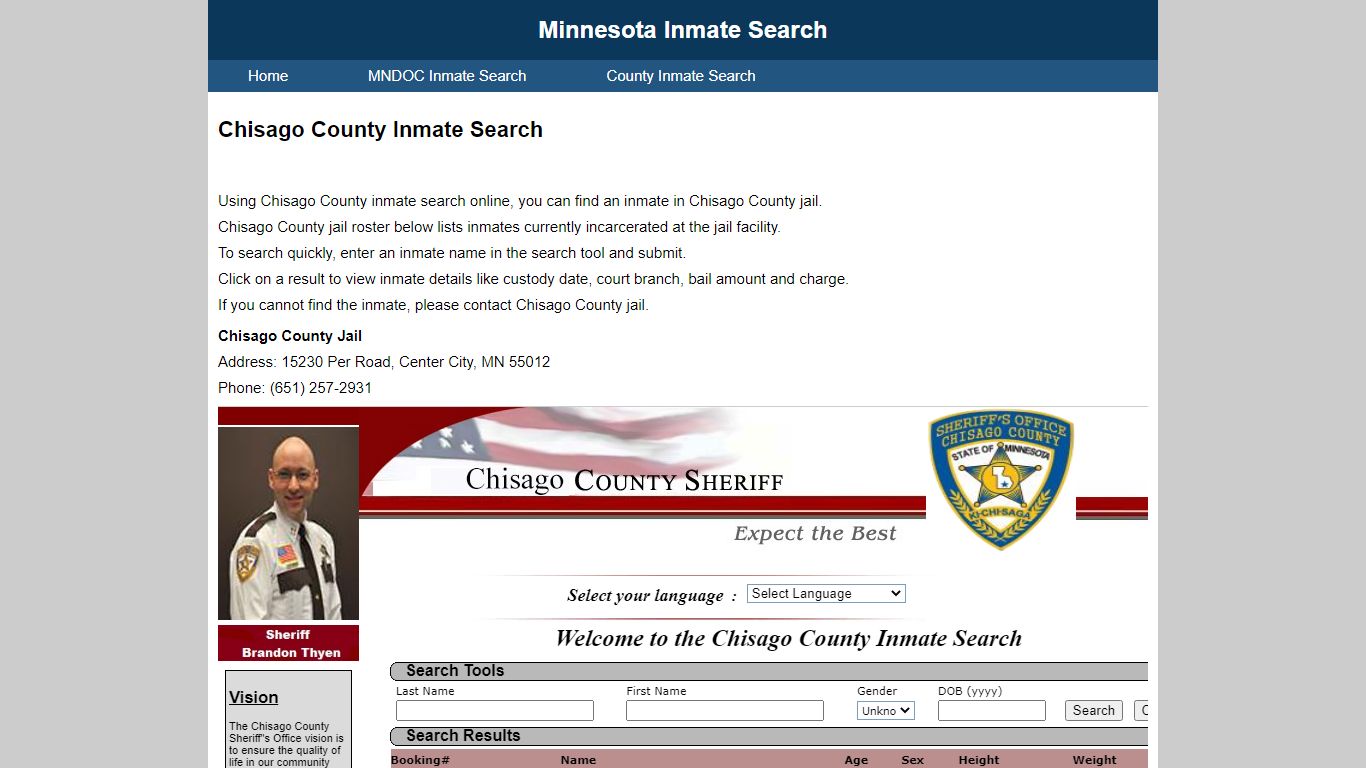 Chisago County Inmate Search